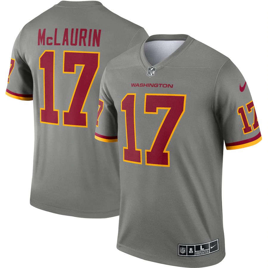 Men Washington Redskins 17 Terry McLaurin Nike Steel Inverted Legend NFL Jersey